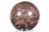 Polished Rhodonite Sphere - Madagascar #245337-1